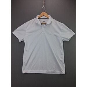 Craft + Flow Polo Shirt Knitwear Short Sleeve Large White Textured Mesh Logo